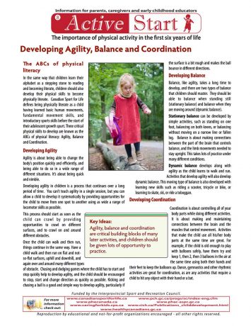 Developing Agility, Balance and Coordination (Active Start)