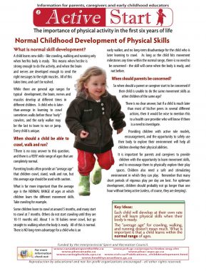 Normal Childhood Development of Physical Skills (Active Start)